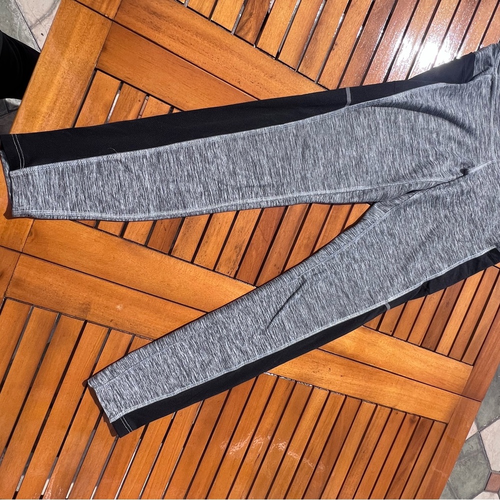 Gray and Black Athletic Leggings